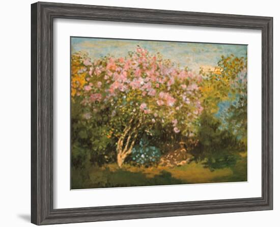 Blossoming Lilac in the Sun, c.1873-Claude Monet-Framed Art Print