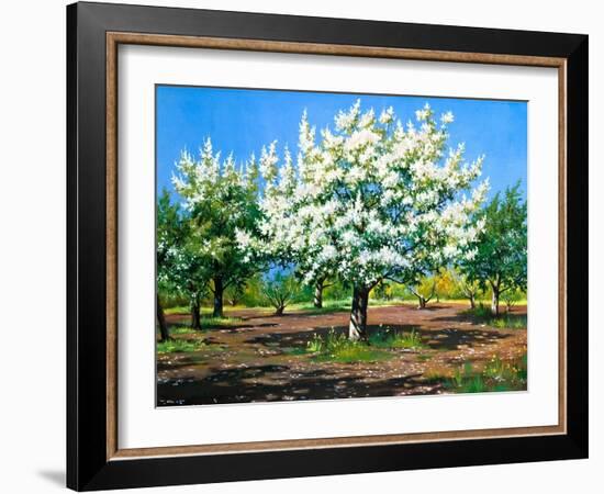 Blossoming, Spring Garden-balaikin2009-Framed Art Print