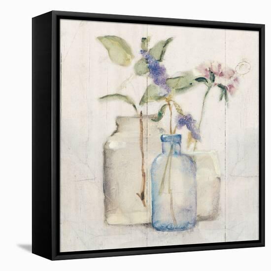 Blossoms on Birch I-Cheri Blum-Framed Stretched Canvas