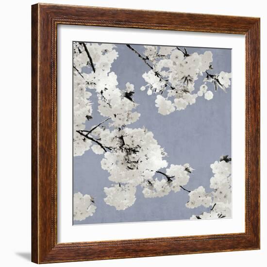 Blossoms on Blue I-Kate Bennett-Framed Art Print