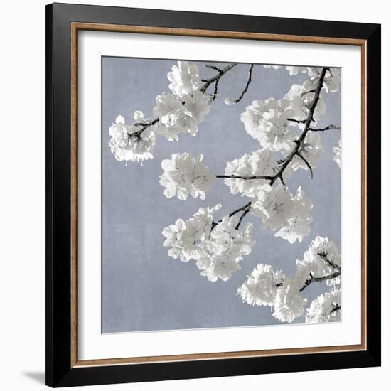 Blossoms on Blue II-Kate Bennett-Framed Art Print