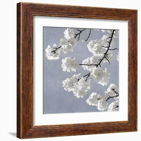 Blossoms on Blue II-Kate Bennett-Framed Art Print