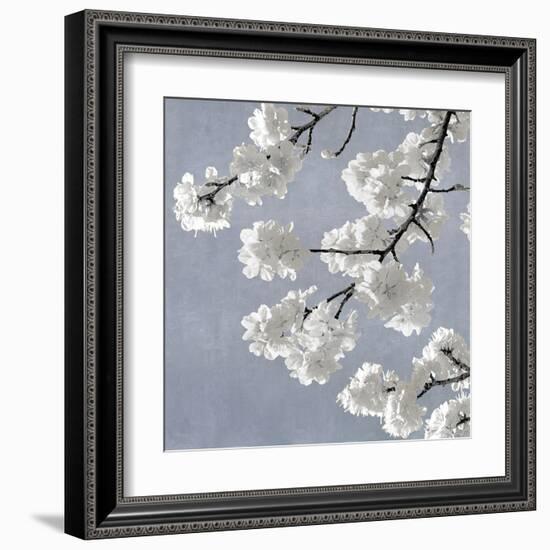 Blossoms on Blue II-Kate Bennett-Framed Art Print