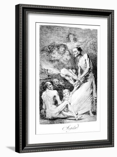 Blow, 1799-Francisco de Goya-Framed Giclee Print