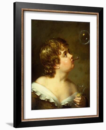 Blowing Bubbles-Charles Bird King-Framed Giclee Print