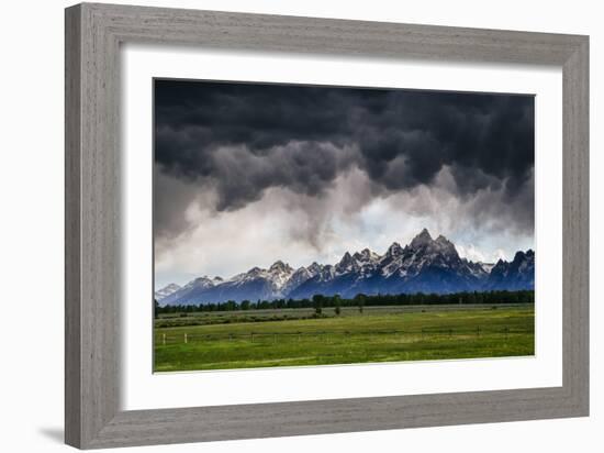 Blowing Clouds, Thunderstorm And Wind At Sunset In Grand Teton National Park Wyoming-Jay Goodrich-Framed Photographic Print