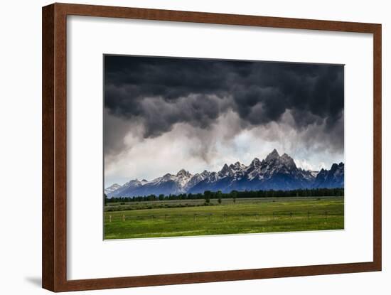 Blowing Clouds, Thunderstorm And Wind At Sunset In Grand Teton National Park Wyoming-Jay Goodrich-Framed Photographic Print