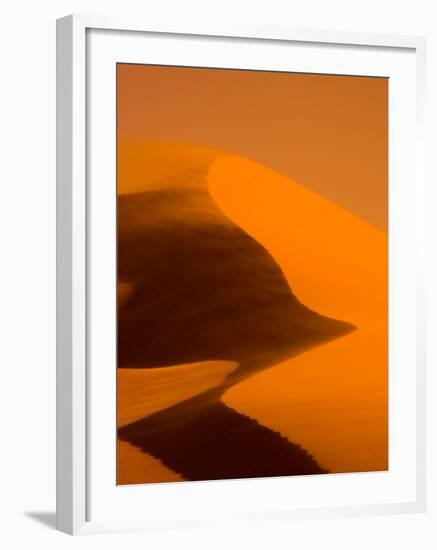 Blowing Golden Sand Dune, Soussevlei, Namibia-Joe Restuccia III-Framed Photographic Print