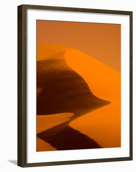 Blowing Golden Sand Dune, Soussevlei, Namibia-Joe Restuccia III-Framed Photographic Print