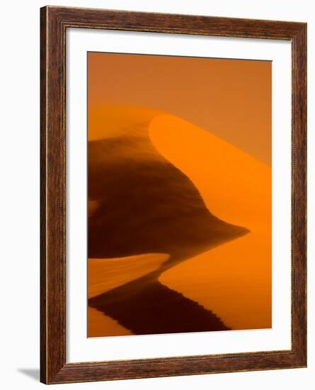 Blowing Golden Sand Dune, Soussevlei, Namibia-Joe Restuccia III-Framed Photographic Print