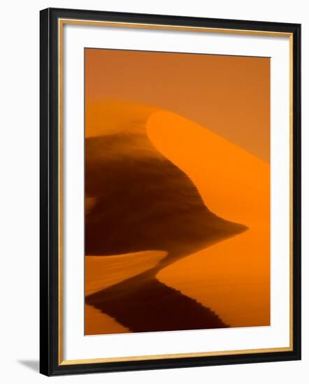 Blowing Golden Sand Dune, Soussevlei, Namibia-Joe Restuccia III-Framed Photographic Print