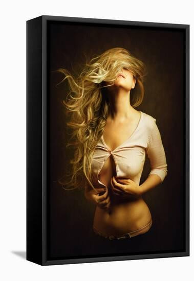 Blowing Hair-Zachar Rise-Framed Premier Image Canvas