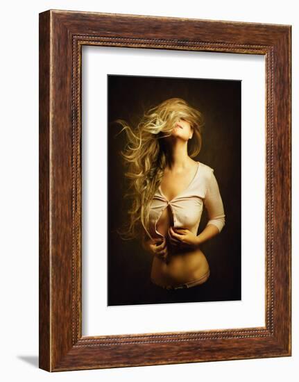 Blowing Hair-Zachar Rise-Framed Photographic Print