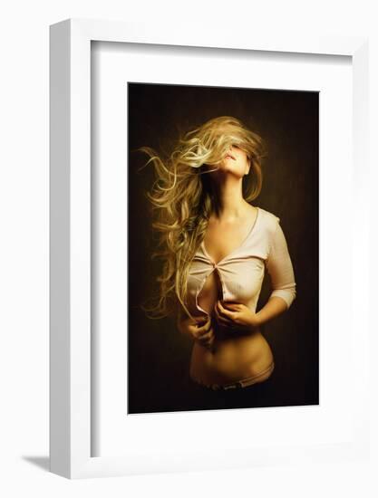 Blowing Hair-Zachar Rise-Framed Photographic Print