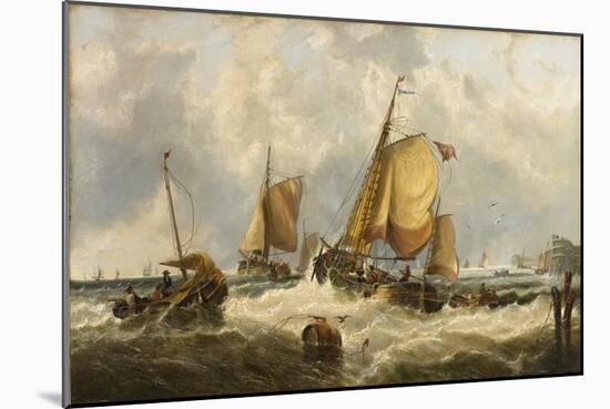 Blowing Hard, Billy Boys of Bridlington (Oil on Canvas)-John Callow-Mounted Giclee Print