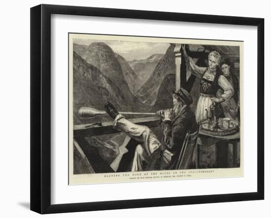 Blowing the Horn at the Hotel on the Stalheimsklev-Sydney Prior Hall-Framed Giclee Print