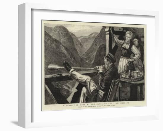 Blowing the Horn at the Hotel on the Stalheimsklev-Sydney Prior Hall-Framed Giclee Print