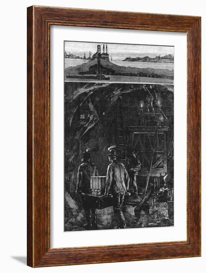 Blowing Up Flood Rock, 1885-null-Framed Giclee Print