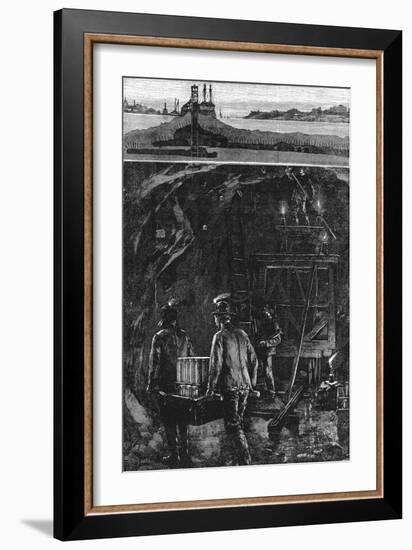 Blowing Up Flood Rock, 1885-null-Framed Giclee Print