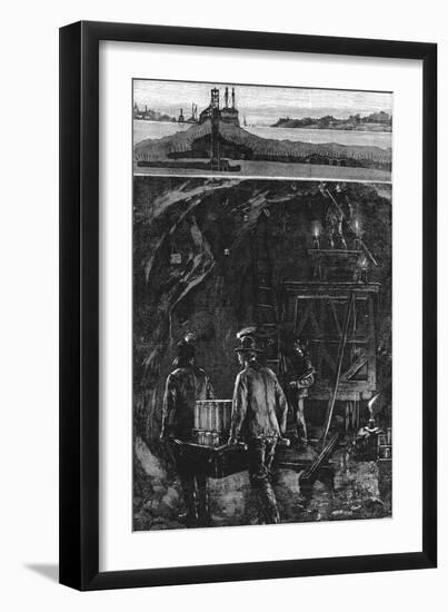 Blowing Up Flood Rock, 1885-null-Framed Giclee Print