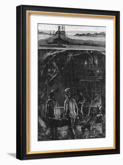Blowing Up Flood Rock, 1885-null-Framed Giclee Print
