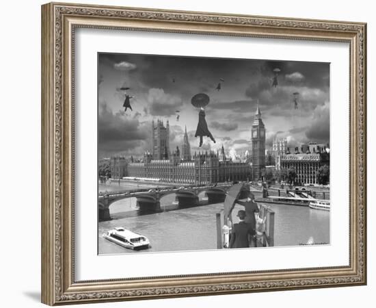 Blown Away BW-Thomas Barbey-Framed Giclee Print