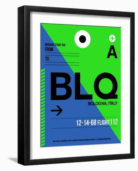 BLQ Bologna Luggage Tag II-NaxArt-Framed Art Print