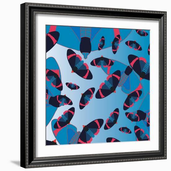 Blu Bombs-Belen Mena-Framed Giclee Print