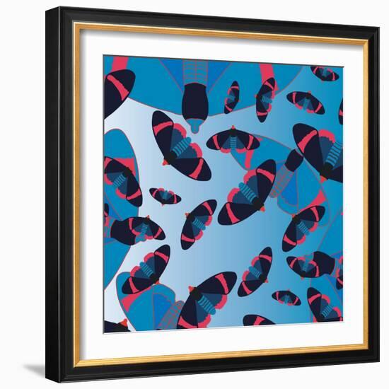 Blu Bombs-Belen Mena-Framed Giclee Print