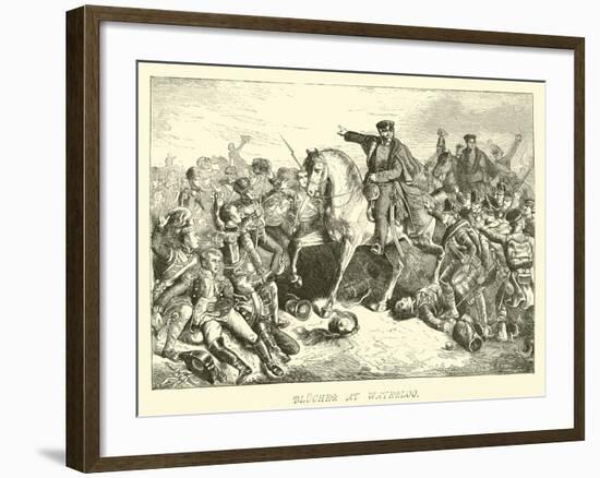 Blucher at Waterloo-null-Framed Giclee Print