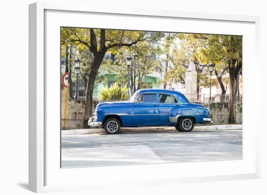 Blue 1951 Chevrolet Vintage Car on Streets of Regla, Cuba-Emily Wilson-Framed Photographic Print