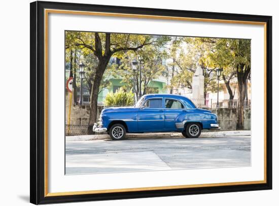 Blue 1951 Chevrolet Vintage Car on Streets of Regla, Cuba-Emily Wilson-Framed Photographic Print