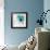 Blue Abstract Brush Splash Flower-Irena Orlov-Framed Art Print displayed on a wall