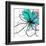 Blue Abstract Brush Splash Flower-Irena Orlov-Framed Art Print