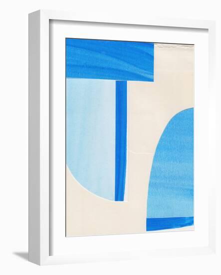 Blue Abstract Collage-Alisa Galitsyna-Framed Giclee Print