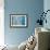 Blue Abstract Elegance I-Eva Watts-Framed Art Print displayed on a wall