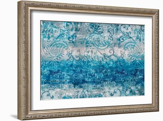 Blue Abstract Elegance II-Eva Watts-Framed Art Print