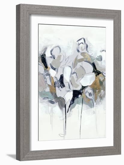 Blue Abstract Florals I-PI Studio-Framed Art Print