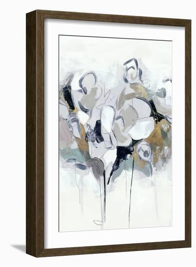 Blue Abstract Florals I-PI Studio-Framed Art Print