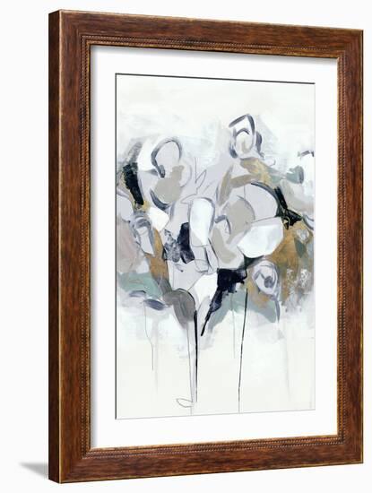 Blue Abstract Florals I-PI Studio-Framed Art Print