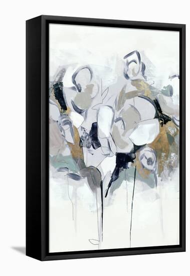 Blue Abstract Florals I-PI Studio-Framed Stretched Canvas