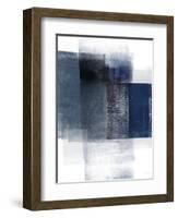 Blue Abstract II-Linda Woods-Framed Art Print