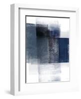 Blue Abstract II-Linda Woods-Framed Art Print