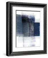Blue Abstract II-Linda Woods-Framed Art Print