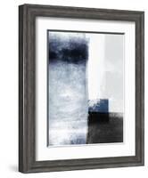 Blue Abstract III-Linda Woods-Framed Art Print