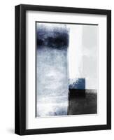 Blue Abstract III-Linda Woods-Framed Art Print