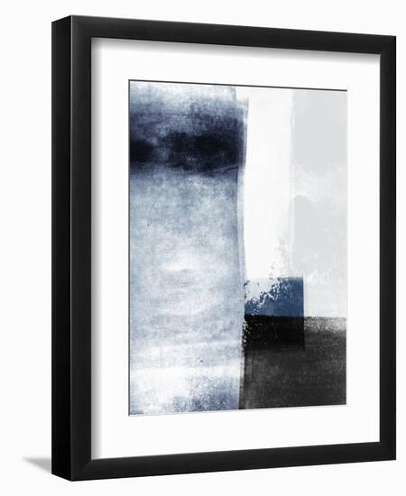 Blue Abstract III-Linda Woods-Framed Art Print