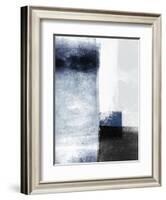 Blue Abstract III-Linda Woods-Framed Art Print
