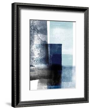 Blue Abstract IV-Linda Woods-Framed Art Print