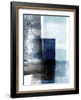 Blue Abstract IV-Linda Woods-Framed Art Print